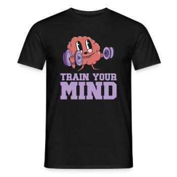 Alzheimer's Awareness Brain Mental Health - Men's T-Shirt - black - Front - AI Model Male 178 light (178cm)
