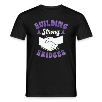 Cerveau du ruban violet de sensibilisation à la maladie d’Alzheimer - T-shirt homme - noir - Devant - AI Model Male 178 light (178cm)