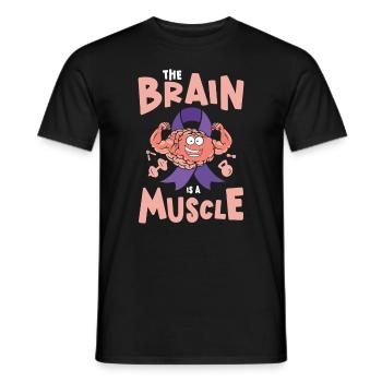 Alzheimer's Awareness Brain Mental Health - Men's T-Shirt - black - Front - AI Model Male 178 light (178cm)