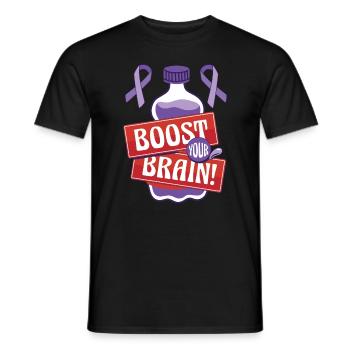 Alzheimer's Awareness Brain Mental Health - Men's T-Shirt - black - Front - AI Model Male 178 light (178cm)