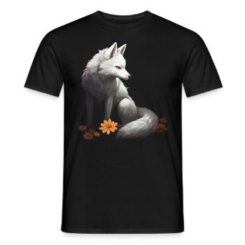 Fox Animal Lover Gift Motif animal sauvage - T-shirt homme - noir - Devant - AI Model Male 178 light (178cm)