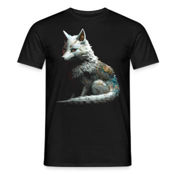 Fox Animal Lover Gift Motif animal sauvage - T-shirt homme - noir - Devant - AI Model Male 178 light (178cm)