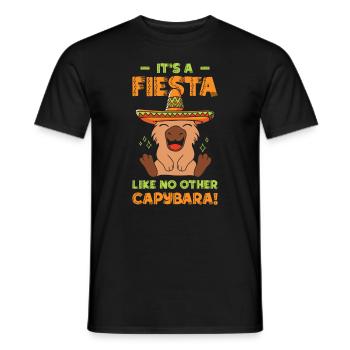 Capybara Mariachi Cinco de Mayo Fiesta - T-shirt homme - noir - Devant - AI Model Male 178 light (178cm)