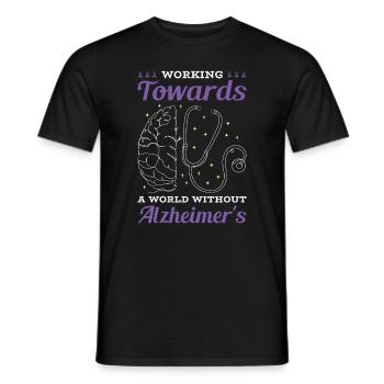 Alzheimer's Awareness Brain Doctors Health - Men's T-Shirt - black - Front - AI Model Male 178 light (178cm)