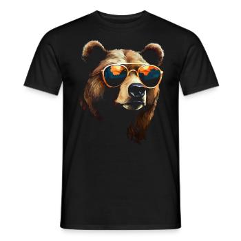 Bear Sunglasses Cool Forest Animals Gift Bears - Men's T-Shirt - black - Front - AI Model Male 178 light (178cm)