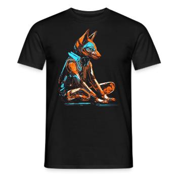 Fox Animal Lover Gift Motif animal sauvage - T-shirt homme - noir - Devant - AI Model Male 178 light (178cm)