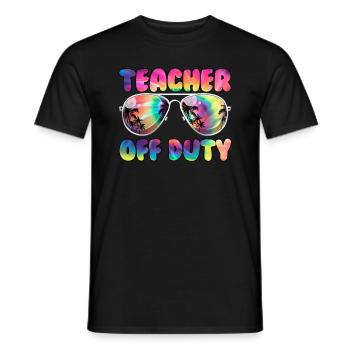 Lehrer au�erhalb des Dienstes Letzter Tag School t - Männer T-Shirt - Schwarz - Vorne - AI Model Male 178 light (178cm)