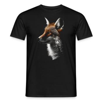 Fox Animal Lover Gift Motif animal sauvage - T-shirt homme - noir - Devant - AI Model Male 178 light (178cm)
