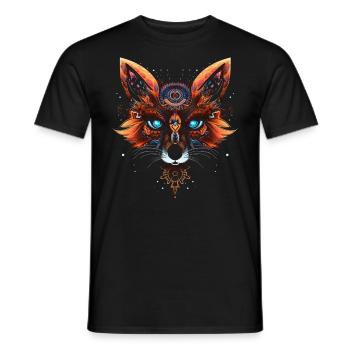 Fox Animal Lover Gift Motif animal sauvage - T-shirt homme - noir - Devant - AI Model Male 178 light (178cm)