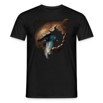 Bear Artwork Fantasy Creative Gift Animal Motif - Men's T-Shirt - black - Front - AI Model Male 178 light (178cm)