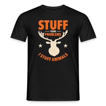 Taxidermist Taxidermy Mounting Stuffing - Men's T-Shirt - black - Front - AI Model Male 178 light (178cm)