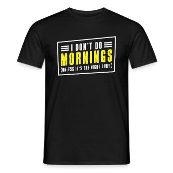 Night Shift Worker Graveyard Duty - Men's T-Shirt - black - Front - AI Model Male 178 light (178cm)