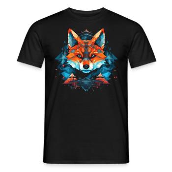 Fox Animal Lover Gift Motif animal sauvage - T-shirt homme - noir - Devant - AI Model Male 178 light (178cm)