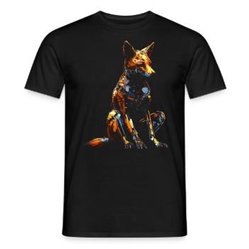 Fuchs Tierliebhaber Geschenk Wildtier Tier Motiv - Männer T-Shirt - Schwarz - Vorne - AI Model Male 178 light (178cm)