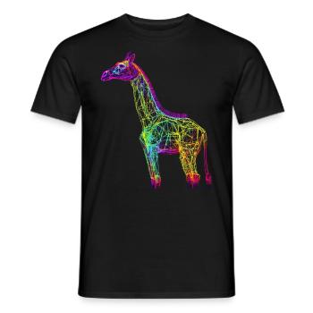 Giraffe Animal Africa Gift Animal Lover Zoo - Men's T-Shirt - black - Front - AI Model Male 178 light (178cm)