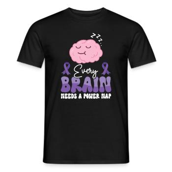 Alzheimer's Awareness Brain Mental Health - Men's T-Shirt - black - Front - AI Model Male 178 light (178cm)