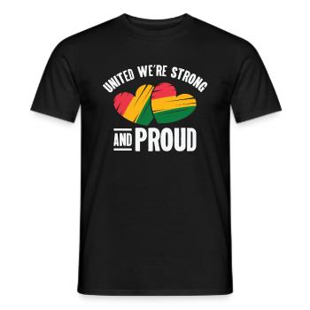 Schwarze Geschichte Juneteenth Solidarität - Männer T-Shirt - Schwarz - Vorne - AI Model Male 178 light (178cm)
