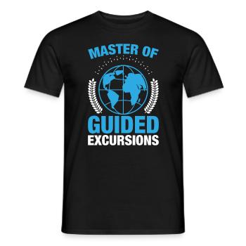 Master Guided Excursions Adventure Expert - Men's T-Shirt - black - Front - AI Model Male 178 light (178cm)