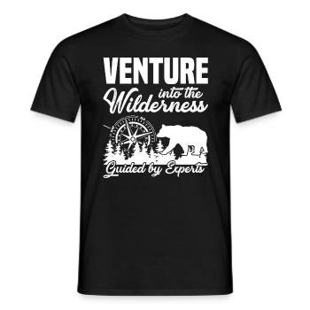 Wilderness Expert Nature - Men's T-Shirt - black - Front - AI Model Male 178 light (178cm)