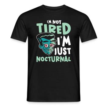 Night Shift Worker Graveyard Duty - Men's T-Shirt - black - Front - AI Model Male 178 light (178cm)