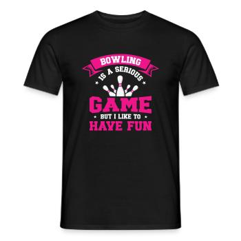Bowling Femmes Bowler Ball Strike - T-shirt homme - noir - Devant - AI Model Male 178 light (178cm)