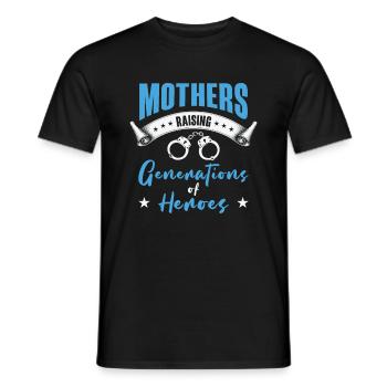 Polizei Muttertag Cop Officer Strafverfolgung - Männer T-Shirt - Schwarz - Vorne - AI Model Male 178 light (178cm)