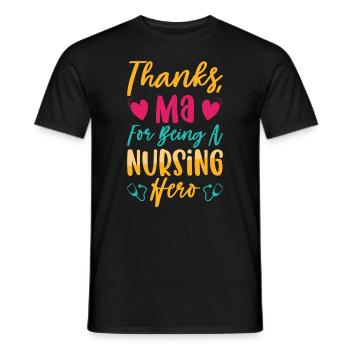 Infirmière Fête des mères Maman Infirmière - T-shirt homme - noir - Devant - AI Model Male 178 light (178cm)