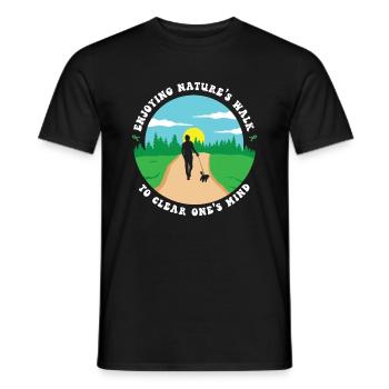 Mental Health Nature Environment Health Awareness - Men's T-Shirt - black - Front - AI Model Male 178 light (178cm)