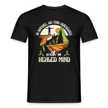 Mental Health Nature Environment Health Awareness - Men's T-Shirt - black - Front - AI Model Male 178 light (178cm)