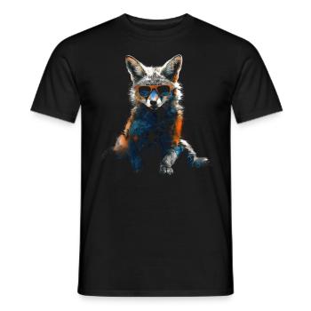 Fox Animal Lover Gift Motif animal sauvage - T-shirt homme - noir - Devant - AI Model Male 178 light (178cm)
