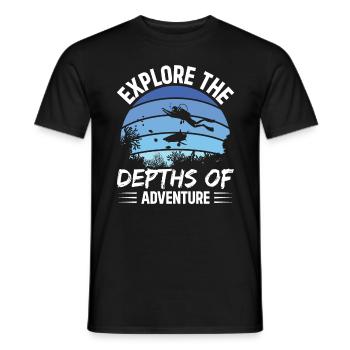 Explore the depths of the Riviera Maya adventure - Men's T-Shirt - black - Front - AI Model Male 178 light (178cm)