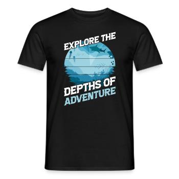 Explore the depths of the Riviera Maya adventure - Men's T-Shirt - black - Front - AI Model Male 178 light (178cm)