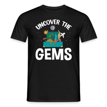 Discover the gems Maya Mexico Riviera - Men's T-Shirt - black - Front - AI Model Male 178 light (178cm)