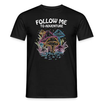 Trippy Mushroom Magic Mushrooms Psychédélique - T-shirt homme - noir - Devant - AI Model Male 178 light (178cm)