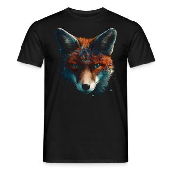 Fox Animal Lover Gift Wild Animal Animal Motif - Men's T-Shirt - black - Front - AI Model Male 178 light (178cm)