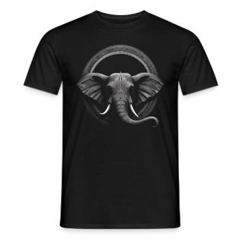 Elephant Animal Gift Africa Art Stars - T-shirt homme - noir - Devant - AI Model Male 178 light (178cm)