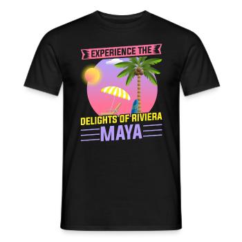 Experience the beauty of the Riviera Maya, Mexico - Men's T-Shirt - black - Front - AI Model Male 178 light (178cm)