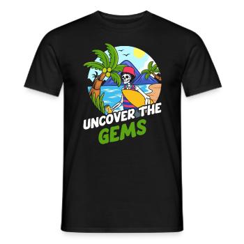 Discover the gems Riviera Maya Mexico - Men's T-Shirt - black - Front - AI Model Male 178 light (178cm)