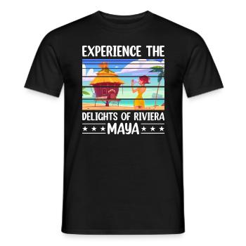 Experience the beauty of the Riviera Maya, Mexico - Men's T-Shirt - black - Front - AI Model Male 178 light (178cm)
