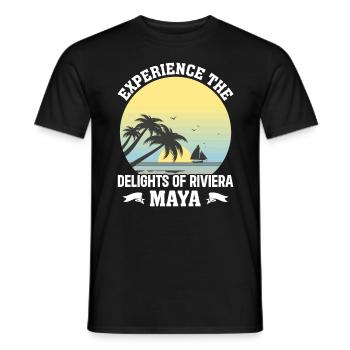 Experience the beauty of the Riviera Maya, Mexico - Men's T-Shirt - black - Front - AI Model Male 178 light (178cm)