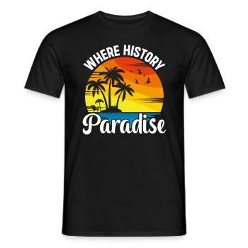 Playa del Carmen Paradise Mexiko Stadt Urlaub - Männer T-Shirt - Schwarz - Vorne - AI Model Male 178 light (178cm)