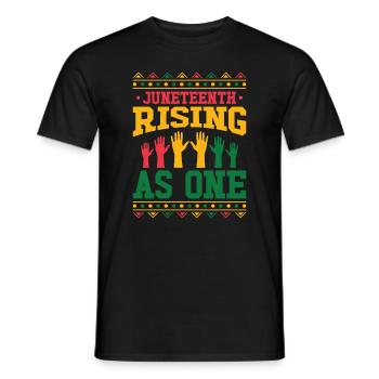 Schwarze Geschichte Juneteenth Solidarität - Männer T-Shirt - Schwarz - Vorne - AI Model Male 178 light (178cm)