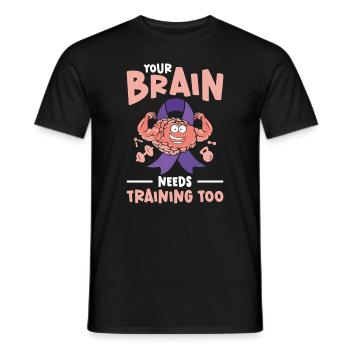 Alzheimer's Awareness Brain Mental Health - Men's T-Shirt - black - Front - AI Model Male 178 light (178cm)