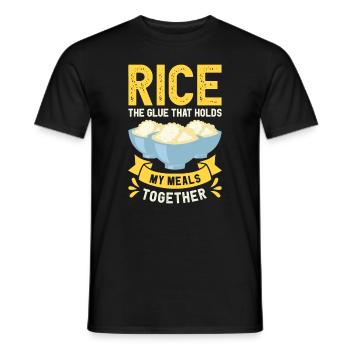 Asiatische Lebensmittel Reis Philippinen Filipino - Männer T-Shirt - Schwarz - Vorne - AI Model Male 178 light (178cm)