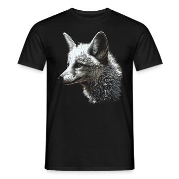 Fuchs Tierliebhaber Geschenk Wildtier Tier Motiv - Männer T-Shirt - Schwarz - Vorne - AI Model Male 178 light (178cm)