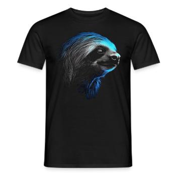 Faultier Tier Geschenk Tiermotiv Tierliebhaber - Männer T-Shirt - Schwarz - Vorne - AI Model Male 178 light (178cm)