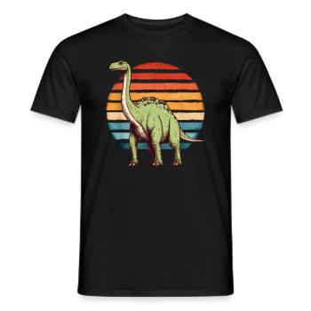 Brachiosaurus Dinosaur Dino Paleontologist - Men's T-Shirt - black - Front - AI Model Male 178 light (178cm)