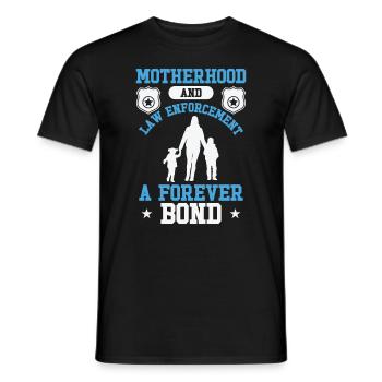 Police Mothers Day Cop Officer Law Enforcement - Men's T-Shirt - black - Front - AI Model Male 178 light (178cm)