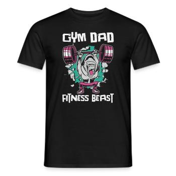 Fitness Fathers Day Gym Workout Training Coach - Men's T-Shirt - black - Front - AI Model Male 178 light (178cm)