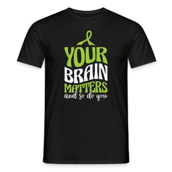 Mois de la sensibilisation à la santé mentale - T-shirt homme - noir - Devant - AI Model Male 178 light (178cm)